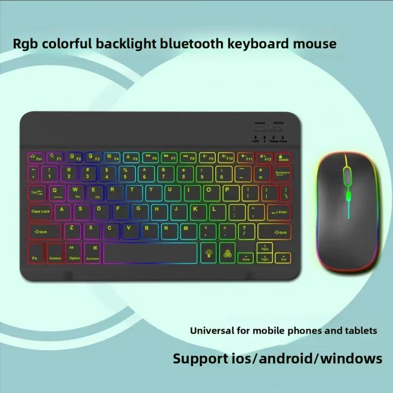 

Wireless Backlit Bluetooth Keyboard Suitable for Mobile Phones, Tablets, Thai, Russian, Korean, Spanish Multi-Language