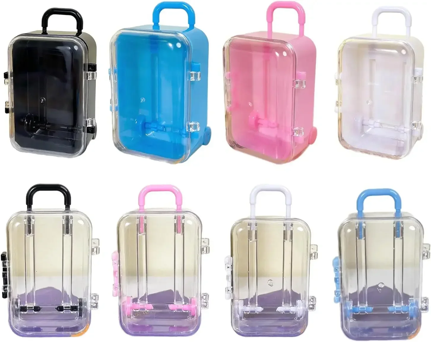 SDZY-Sac à Rouges à Lèvres en Forme de Valise pour Femme, Petite Carte, Boîte de Rangement de Bagages, Accessoires de Poupées, Valise de Voyage Miniature