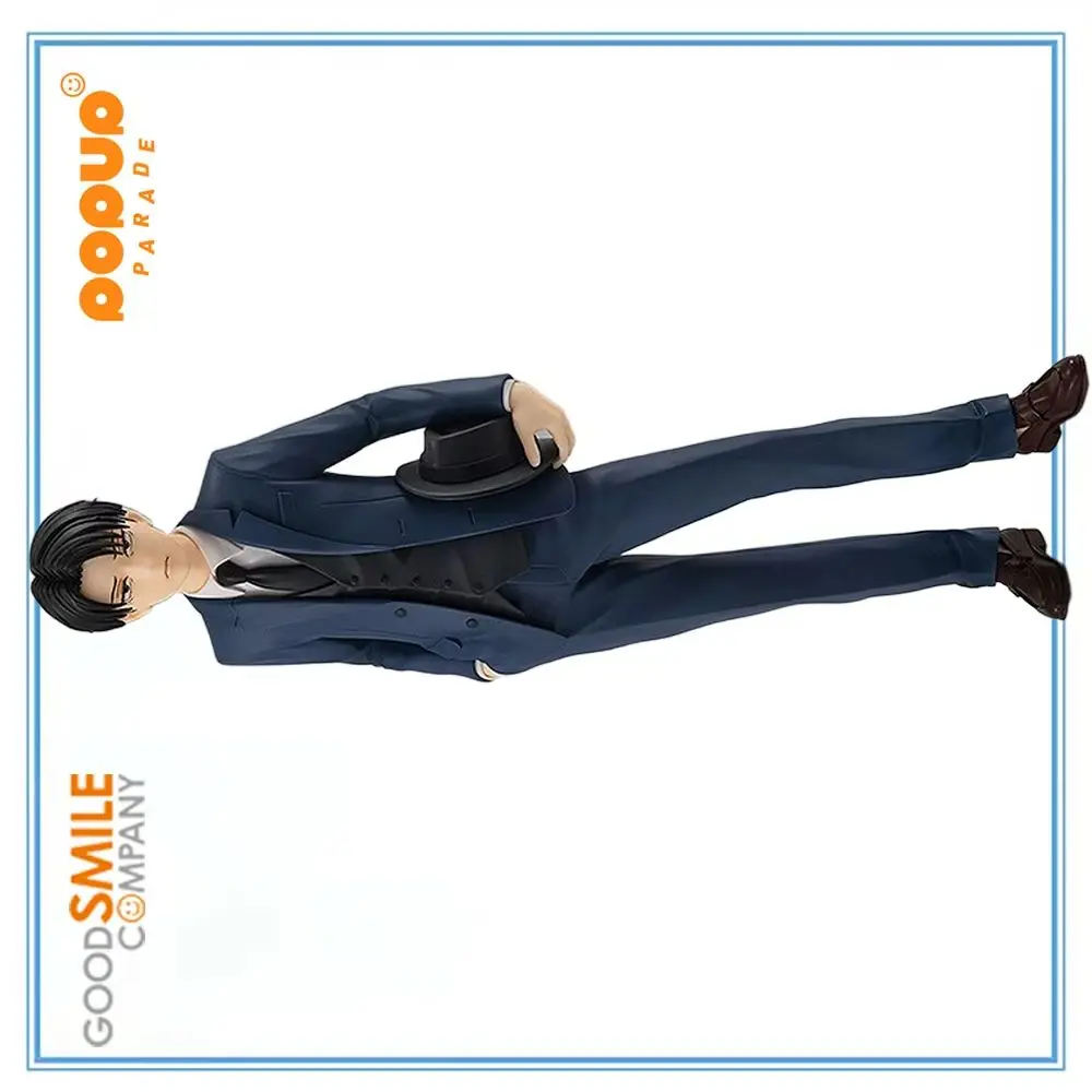 100% Original en Stock, buena comodidad sonriente, desfile POP UP, Shingeki No Kyojin Levi Ackerman, serie de colección de figuras de Anime