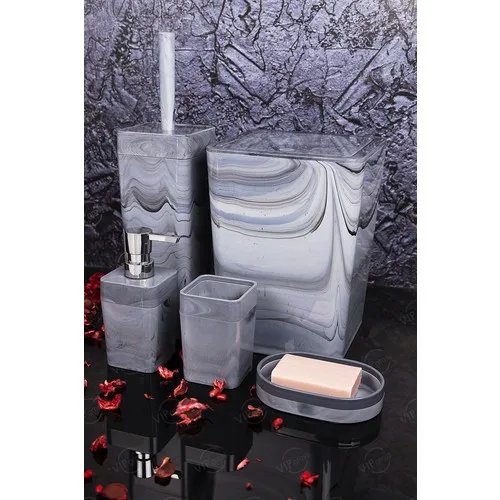 Vip Gross Marble Pattern Square Acrylic Bathroom Set