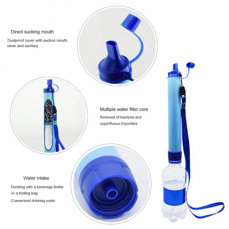 

Outdoor Water Purifier Survival Multifunction Water Purifier Camping Hiking Emergency Life Survival Portable Water Filter