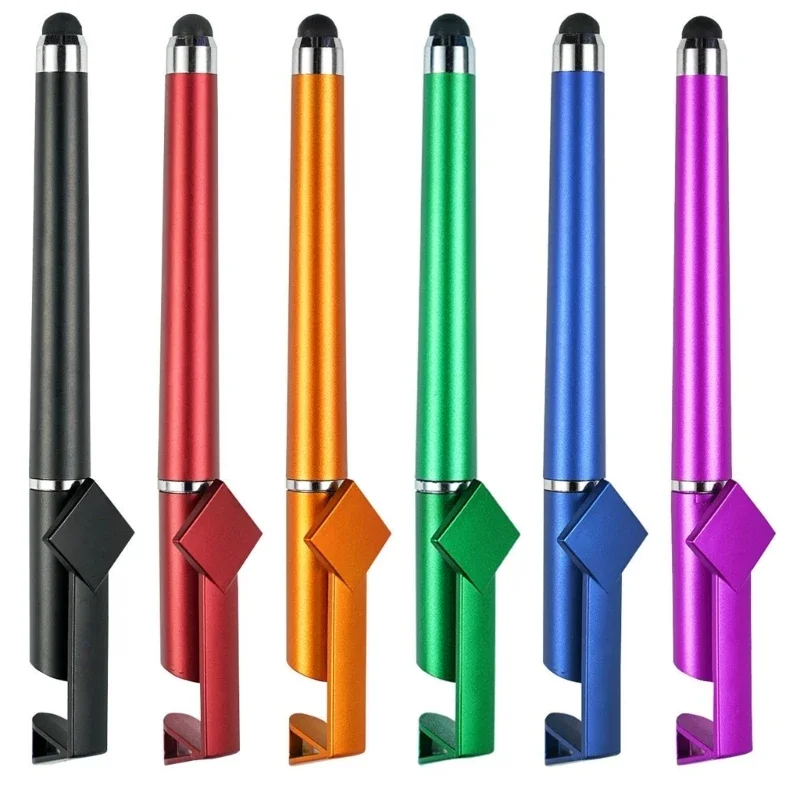 

12Pcs Multifunctional 3 in 1 Phone Holder Pen Ballpoint Pen Touching Screen Stulys Pen for Tablet Phone
