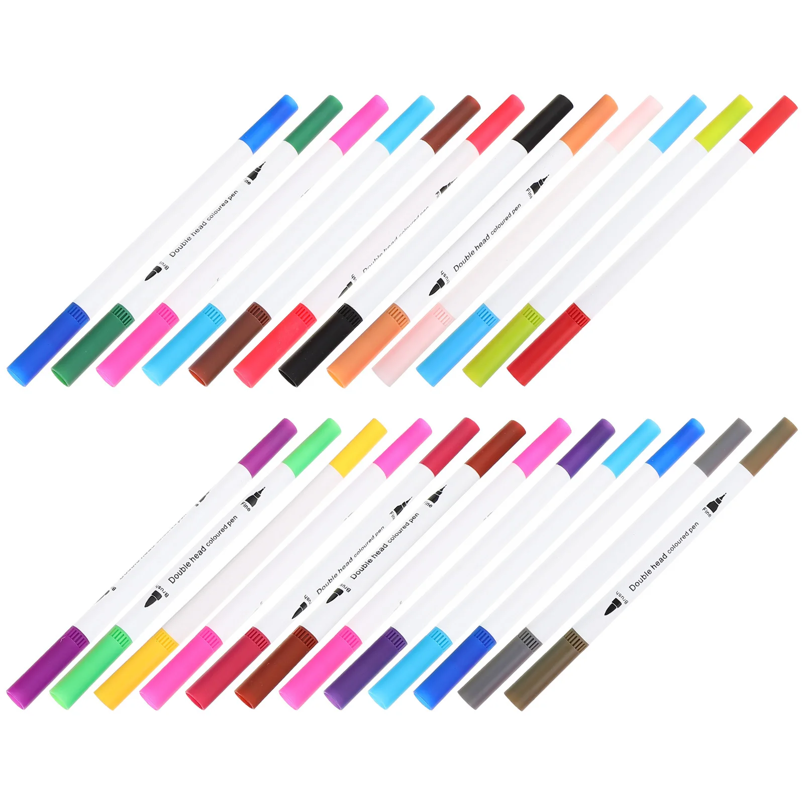 24 قطعة من أقلام تحديد ذات طرف مزدوج، أقلام رسم محمولة للأطفال للرسم والتلوين الفني الإبداعي، تستخدم أقلام طلاء أكريليك