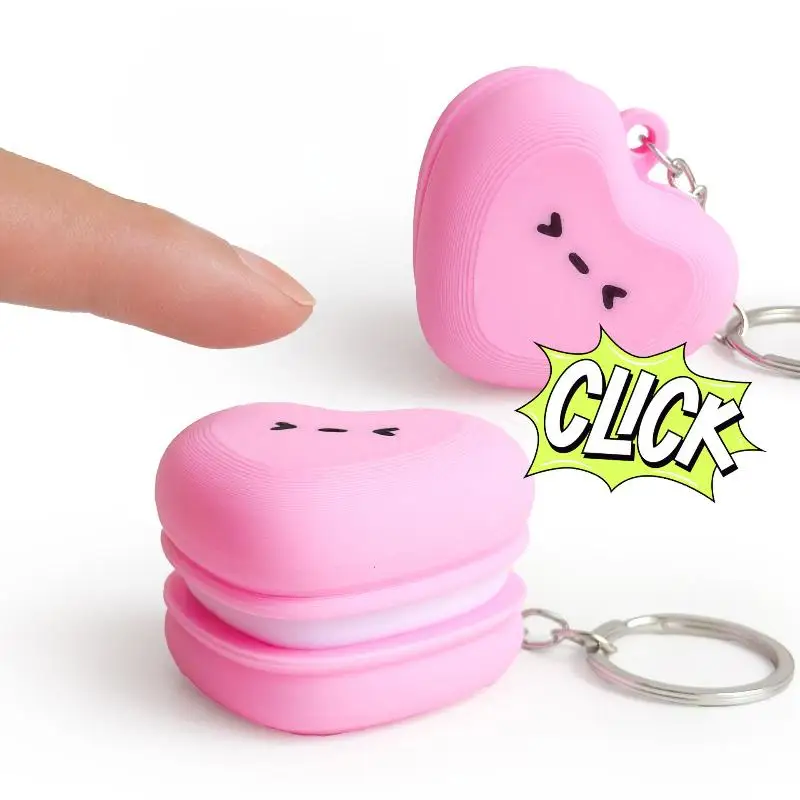 3D Printed Cake Keychain Novelty Chocolate Food Simulation Clicker Pendant for Cosplay Events Bags