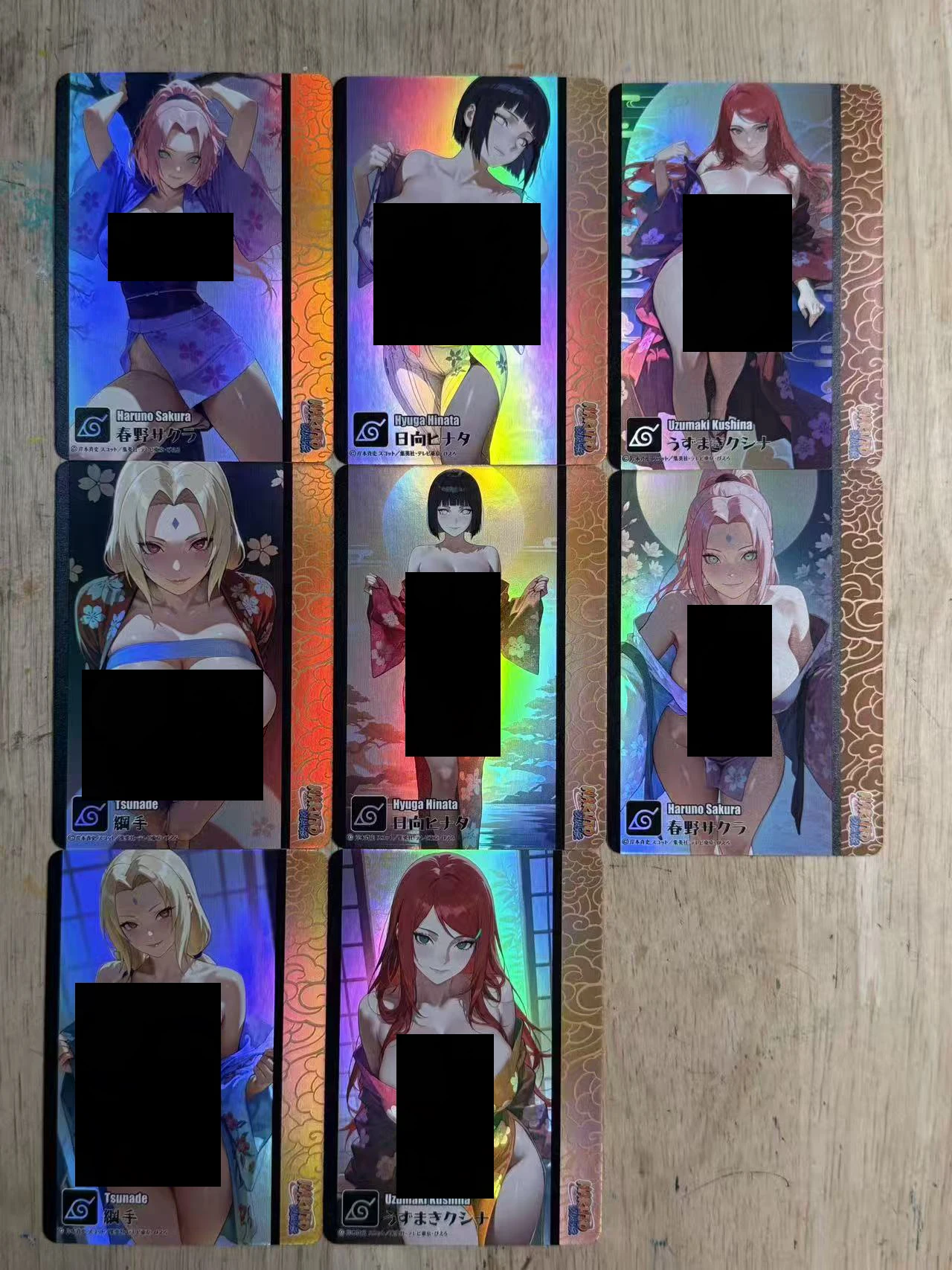 8 stks/set Naruto Diy Tsunade Self Control Verzamel Handtekening Trading Flash Card Anime Cartoon Gift