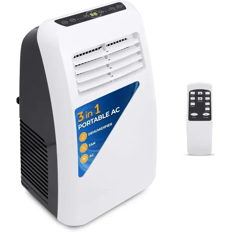 

Portable Air Conditioner with Built-in Dehumidification Fan Mode Remote Control Complete Window Exhaust Kit