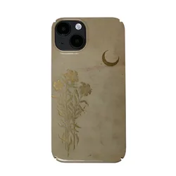 Flower Moon Art Eenvoud Case voor IPHONE 16 PRO MAX 14 13 PRO 13 PRO MAX 15 15 PLUS 12 13 MINI Acryl Harde Mobiele Telefoon Gevallen