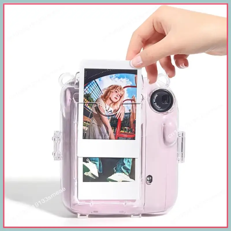 N94R For Fujifilm Instax Mini 12 PC Camera Case Protection Cover Shoulder Strap Storage Bag Strap Sticker Set