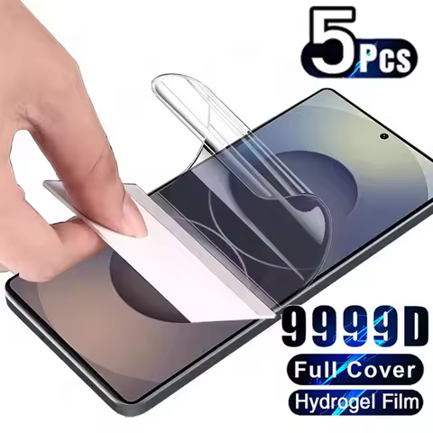 5PCS Soft Hydrogel Film for Samsung Galaxy S25 S24 S23 S21 S20 FE S22 Plus Ultra Screen Protector on Galaxy S25 Edge Not Glass