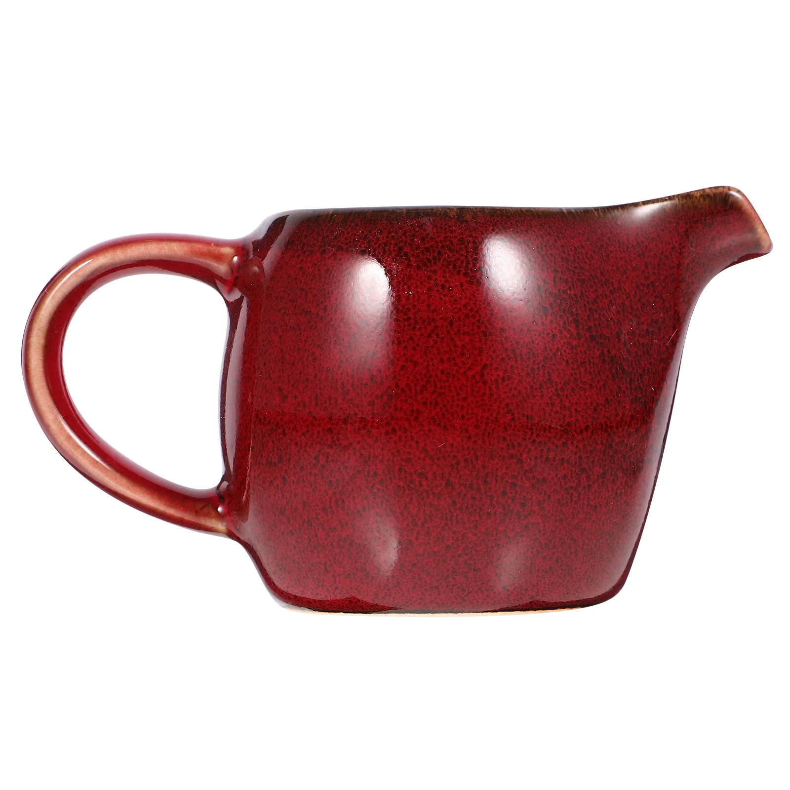 

Ceramic Milk Pitcher Elegant Glaze Finish User Friendly Design Pointed Spout Convenient Pouring Reusable Home Decor