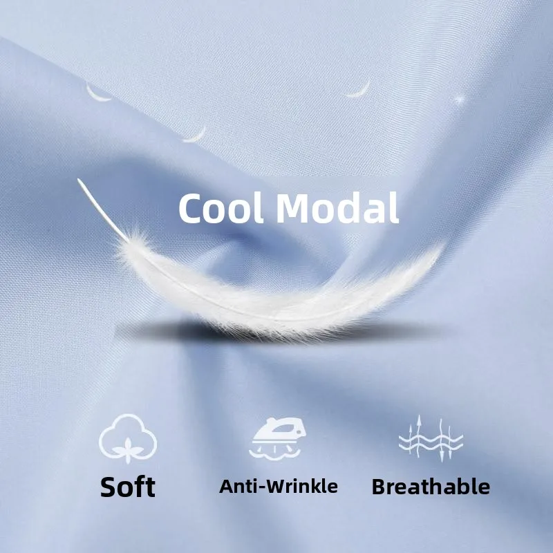 

Busin Casual Long Sve Men's irt Bamboo Fiber Ice Silk Anti-Wrinkle Spring Autumn Sle Formal Wear Wedding Suit