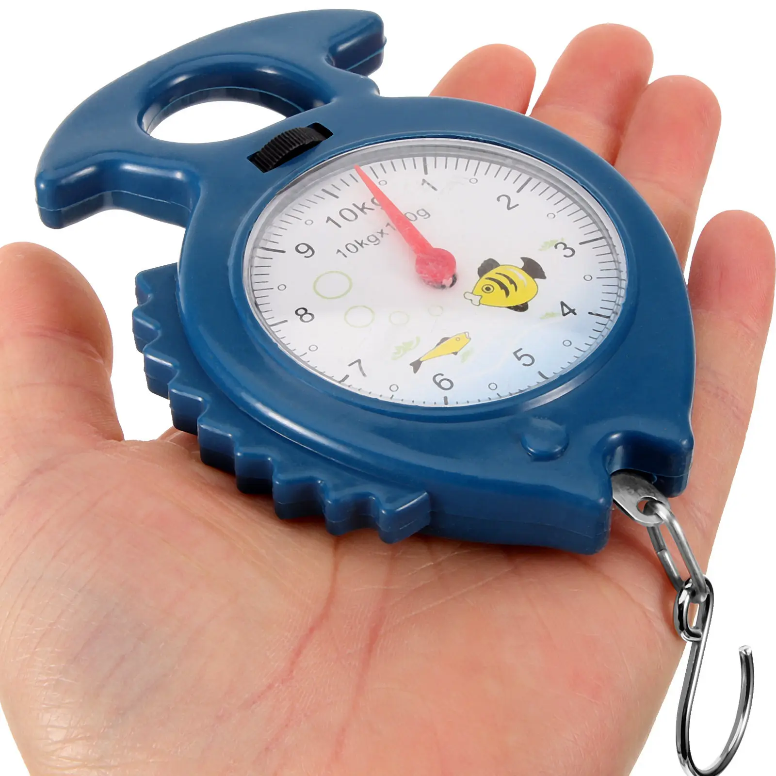 10Kg Fish Design Portable Spring Scale Lightweight Compact Hanging Scale for Travel Luggage Suitcase Fruit Household Weighing