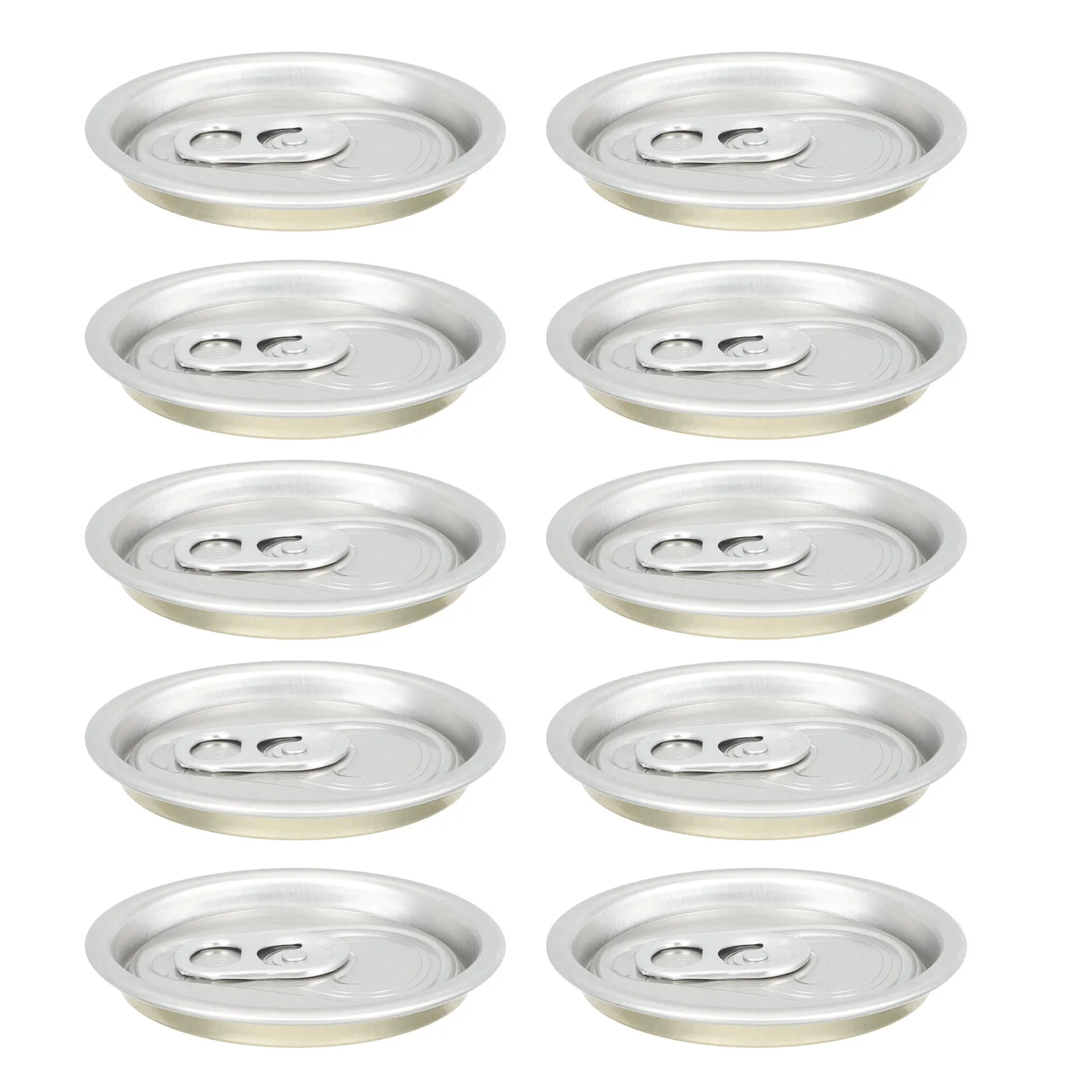 50Pcs Exquisite Aluminum Ring-Pull Can Lids Temperature Resistant Sealing Lids for Beverage Cans Sauces Spices Candies Tea