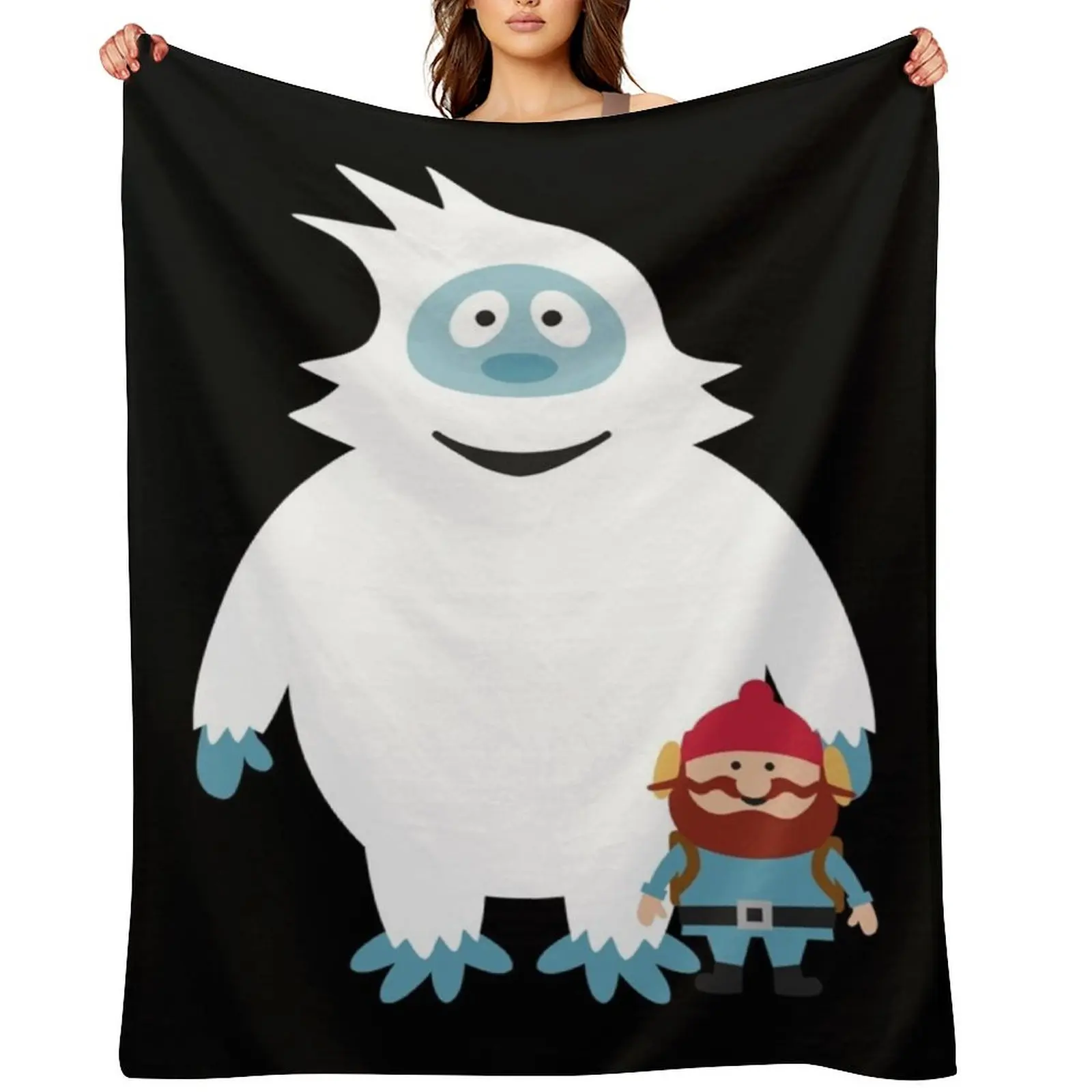 

Abominable Snowman Friend T-Shirt Throw Blanket Nap Soft Plush Plaid Soft Plaid funny gift Blankets