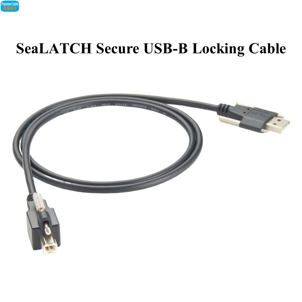 

USB 2.0 to USB B Male to Male Cable USB Type B to USB A with Screw for Machine Vision Industrial Camera PLC Embedded Equipment