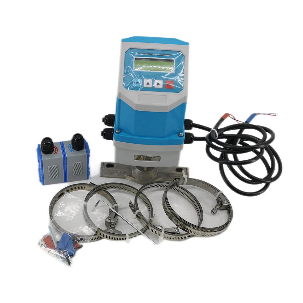 TUF-2000F+TS-2 Fixed Ultrasonic Flowmeter for Diameter 15-100mm Pipe Liquid Flow Testing