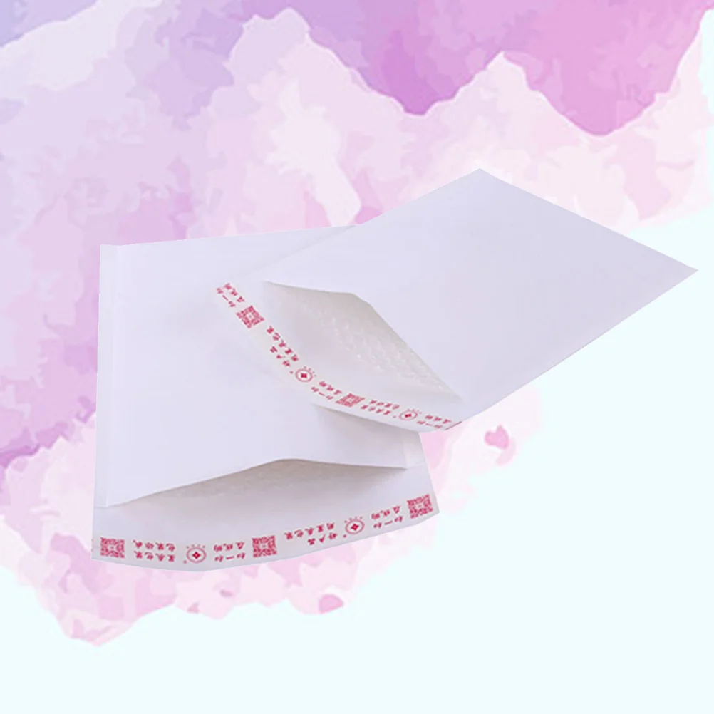 Branco Kraft Envelopes para Mailing, acolchoado Mailers decorativos, Pearl Film Filling