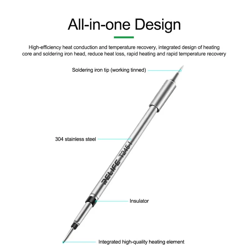RELIFE RL-T245 Tipps Universal C245 Lötkolben Spitze Kompatibel Für Xsoldering Sugon Lötstation GVM Aixun Griff