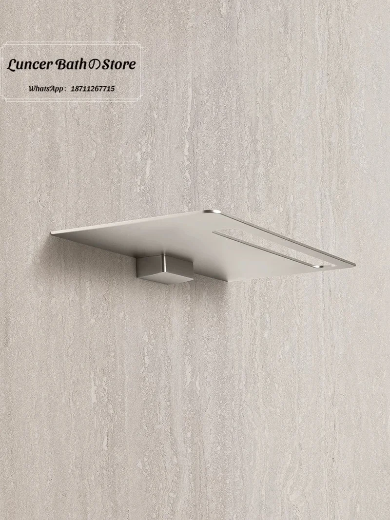 Towel rack storage rack, bathroom no-drill minimalist space aluminum bathroom electric heated towel rack combination