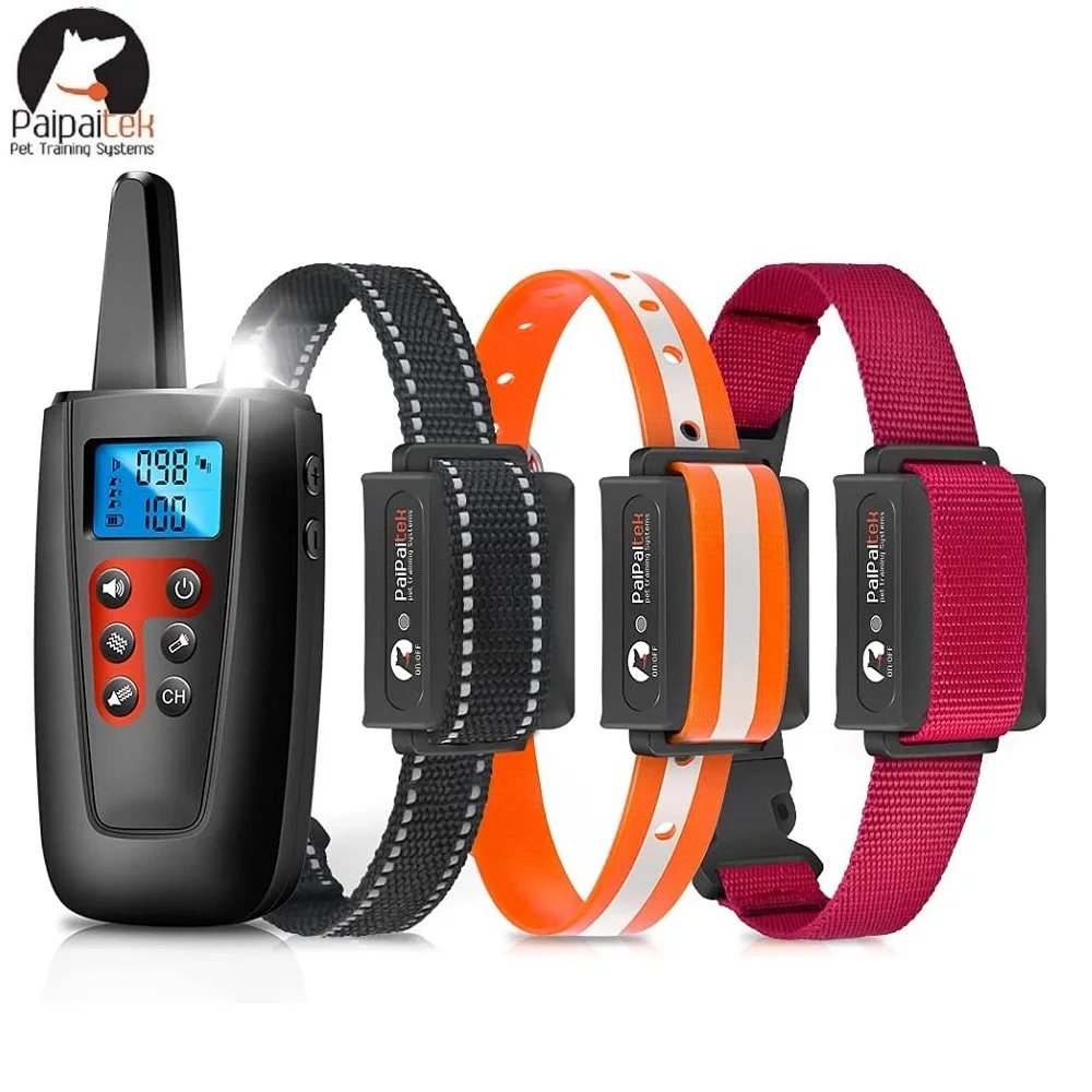 

Remote Dog Training Collar,3300ft Range Vibrating Dog Collar,IPX7 Waterproof, Dog No Static Shock Collar,Only Sound&Vibration