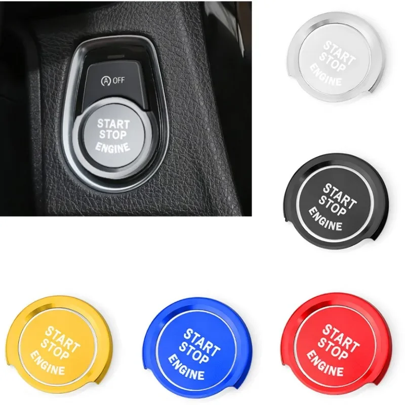 For BMW 1 2 3 4 Series X1 F48 F20 F21 F30 F32 F33 F34 F36 F45 F46 Car Engine Start Button Stickers Ignition Key Ring Trim Cover