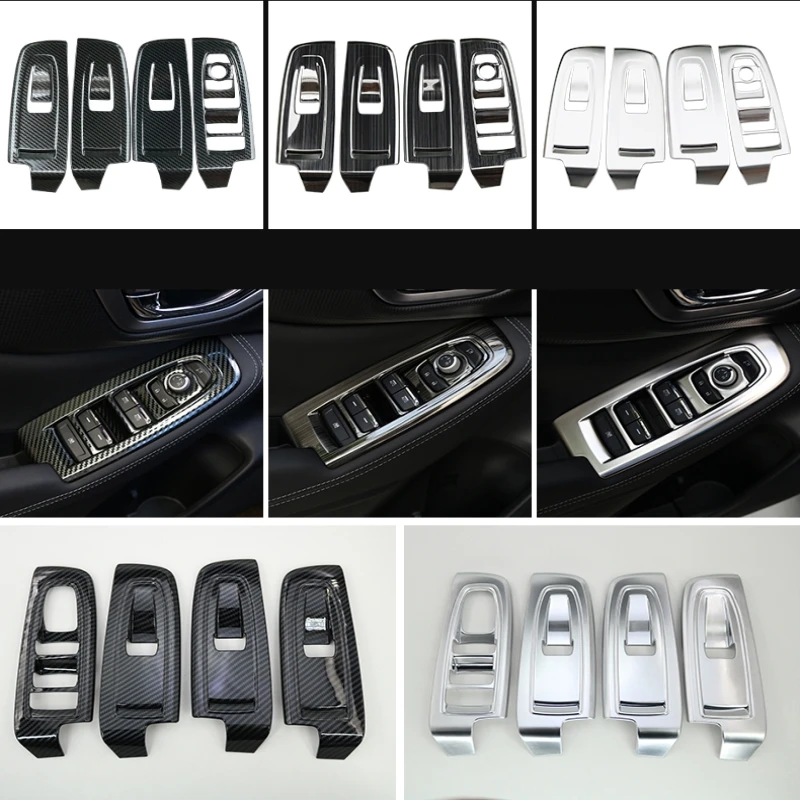

RHD LHD For Subaru Forester SK 2018 2019 Interior Door Armrest Window lift Switch Button panle Cover Trim Interior Accessories