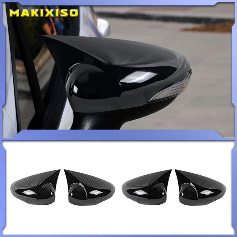 

Накладка на зеркало заднего вида для Ford Fiesta Mk7 2008-2017, карбон, глянцевый черный, колпак бокового зеркала