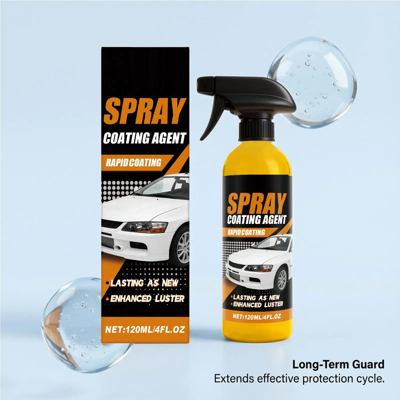 Car Coating Renewal Agent 120ml Weather Resistant Automotive Repair Agent Glass Cleaner Spray for Vehicles Trailer RV Automotive view 4