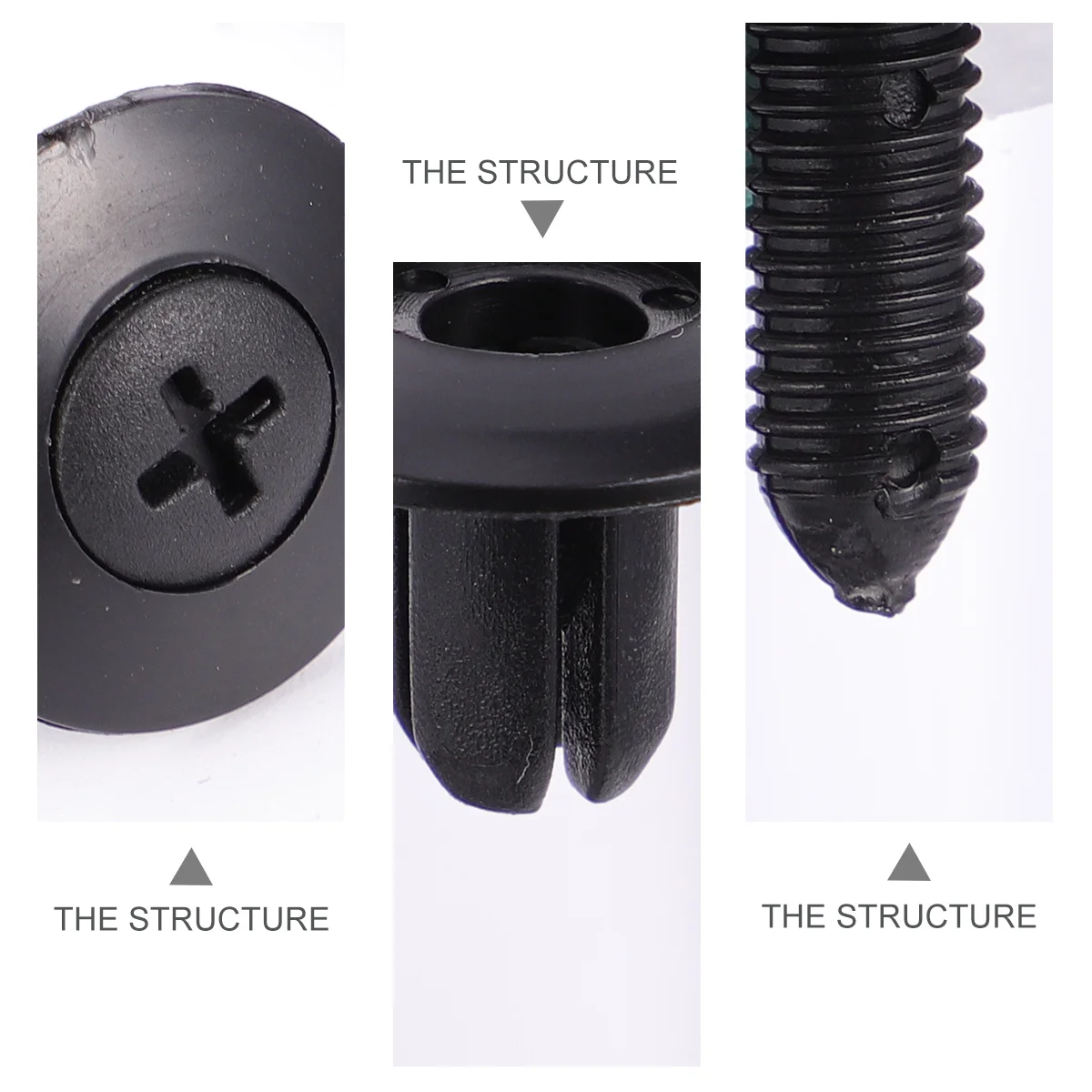 

50pcs Plastic For Car Bumper Auto Push Pins Durable Rivet Durable Fasteners Repair Kit Automotive Clip Accessories