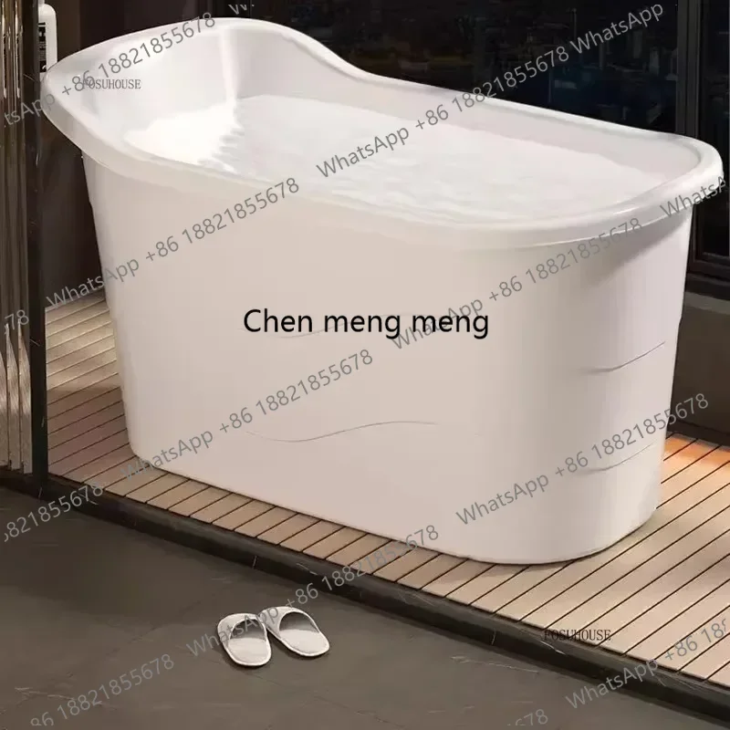 

Утолщенная пластиковая ванна для ванной комнаты, креативная, для полного погружения, портативная, в японском стиле, простой дизайн, для отелей