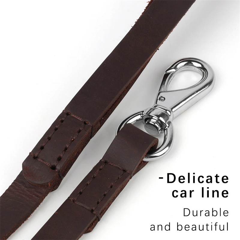 Durable Leather Dog Leash High quality dog leashes Outdoor Pet Leads Leashes for Medium Large Dogs