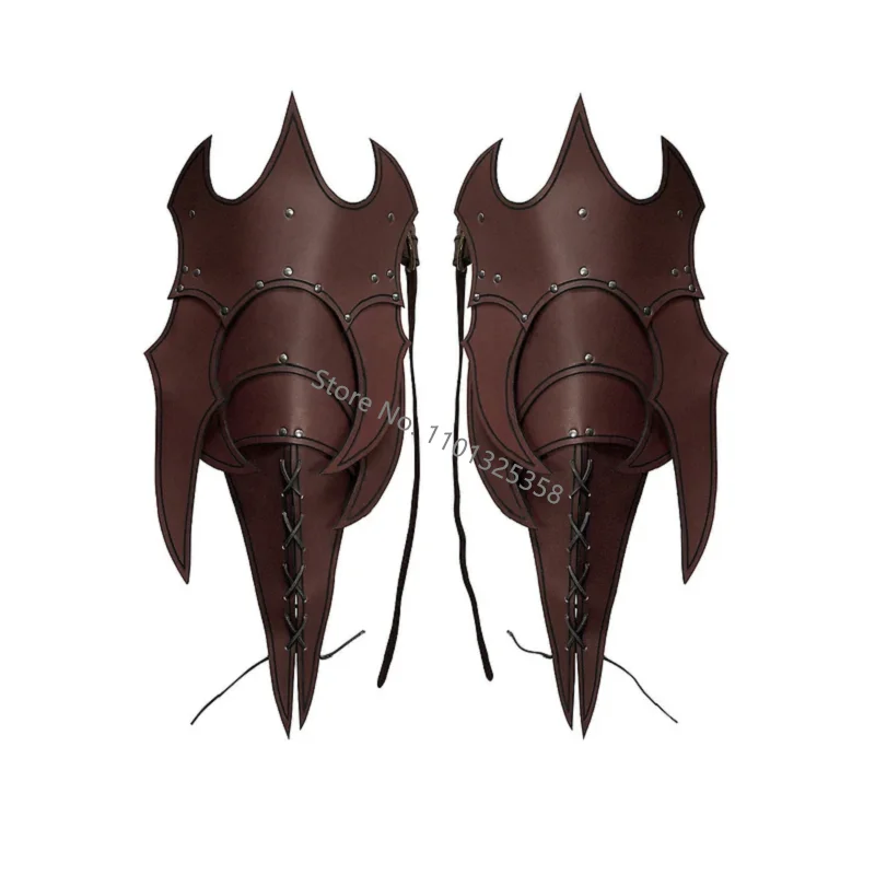 Couro pauldrons spaulders medieval ombro armadura viking traje cavaleiro guerreiro cosplay larp acessório adereços dia das bruxas para homem