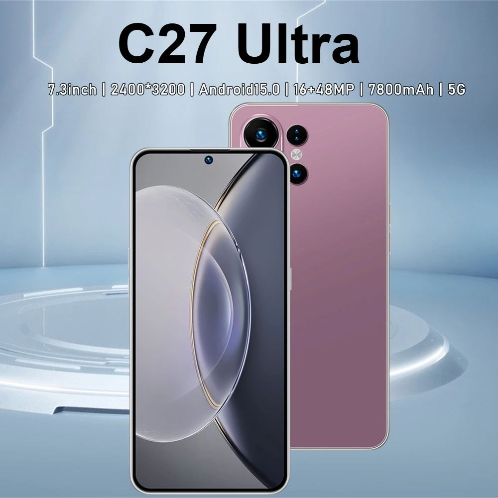 K-Touch Smartphone C27 Ultra Mobile Phones Android Cell Phone 7.3inch HD 22G+2TB 48MP Smartphone 7800mAh 4G 5G Dual SIM WIFI Unlocked Global
