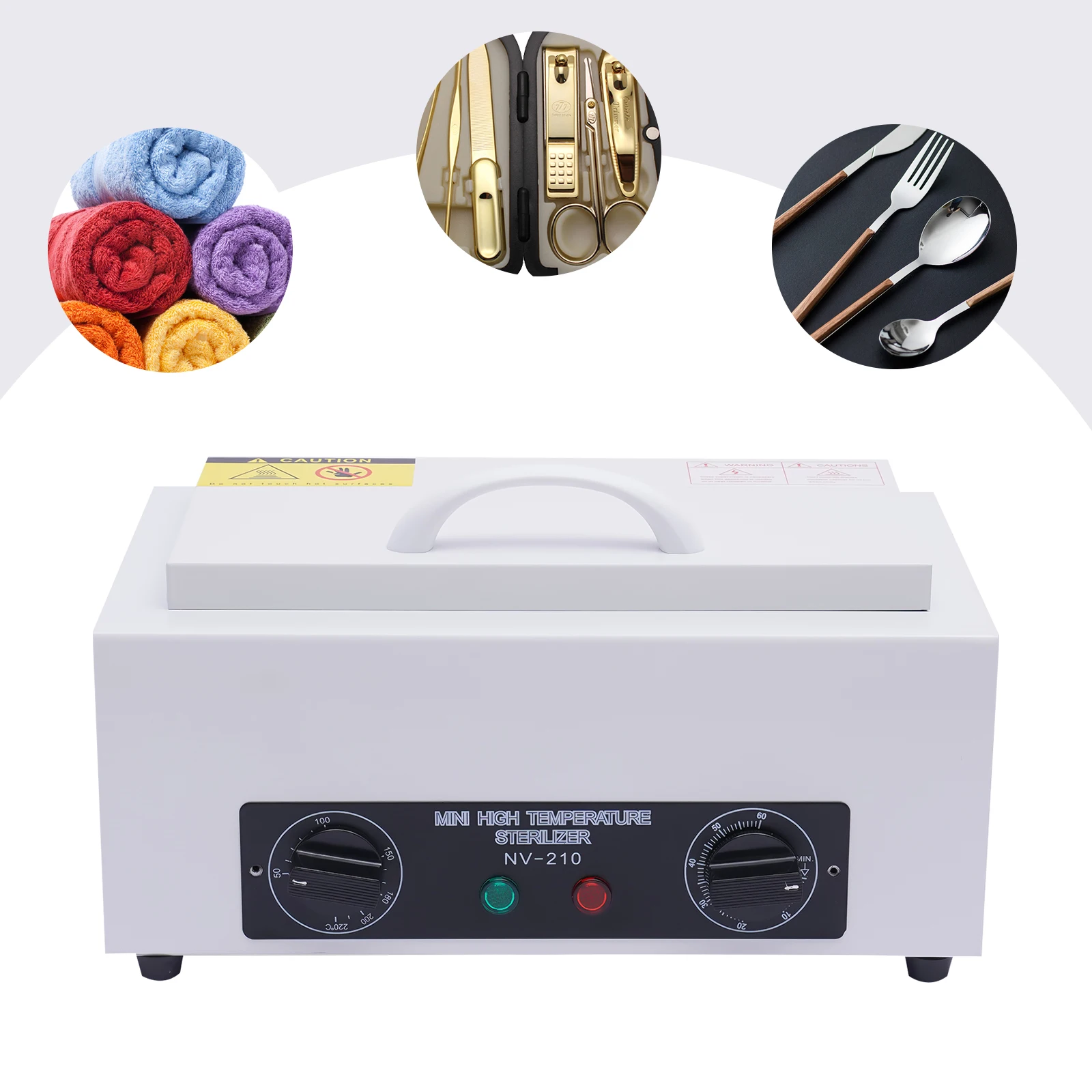 Scatola di disinfezione ad alta temperatura Riscaldamento elettrico ad alta temperatura Sterilizzazione Trattamento dentale Strumenti per unghie per salone di bellezza