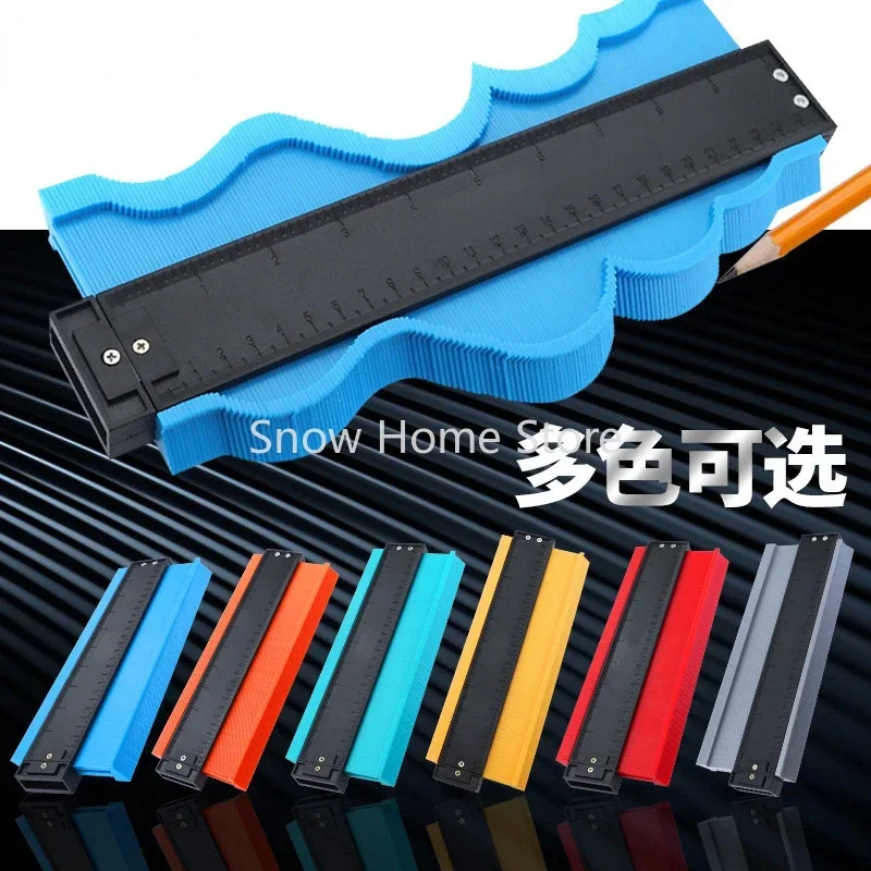 Medidor de contorno de 10 unidades, tipo de cópia, dispositivo de tomada, régua de medição de arco criptografado multifuncional para carpintaria