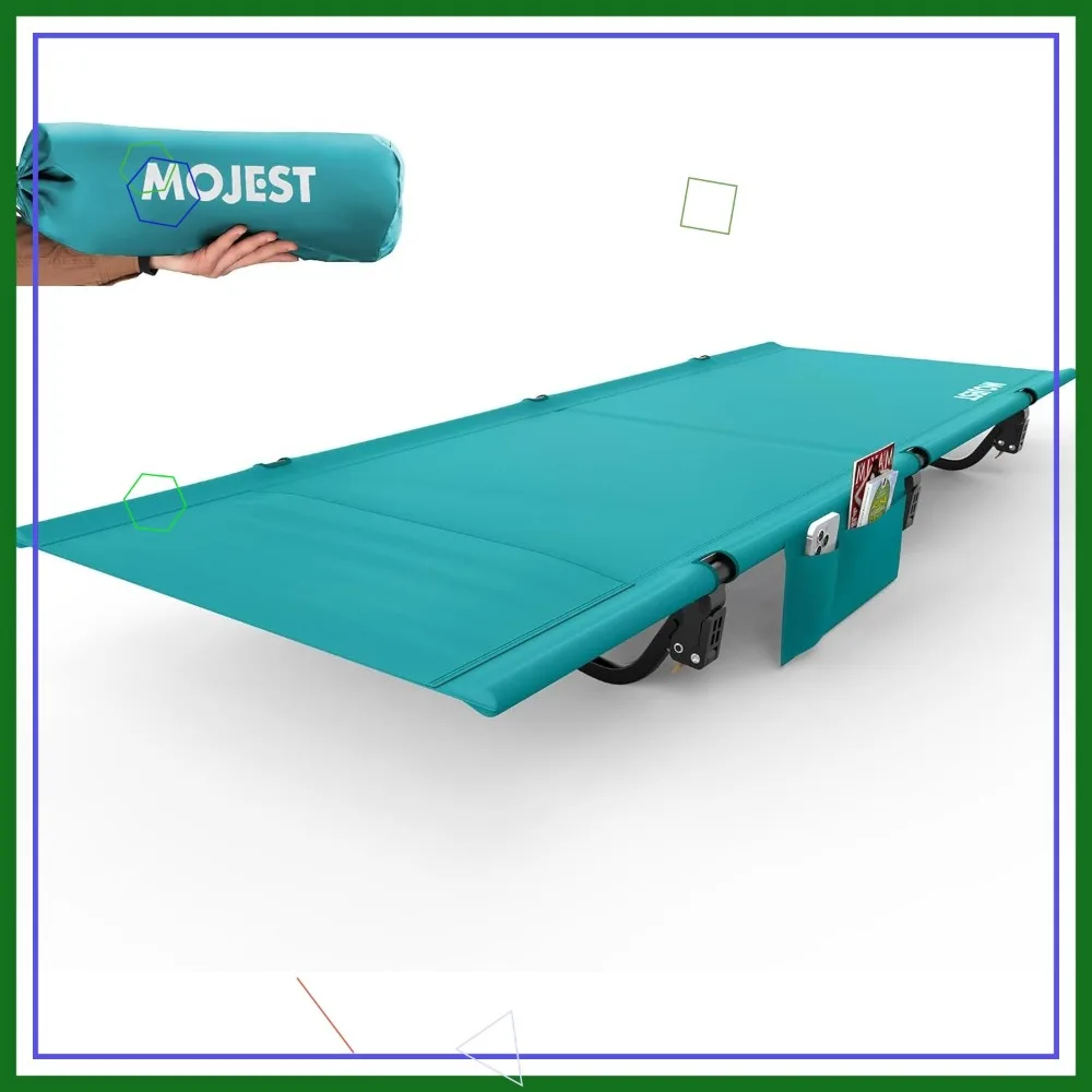 

Ultralight Camping Cot for Adults, Portable Folding Bed, Supports 350 lbs, Lightweight for Travel Hiking Backpacking