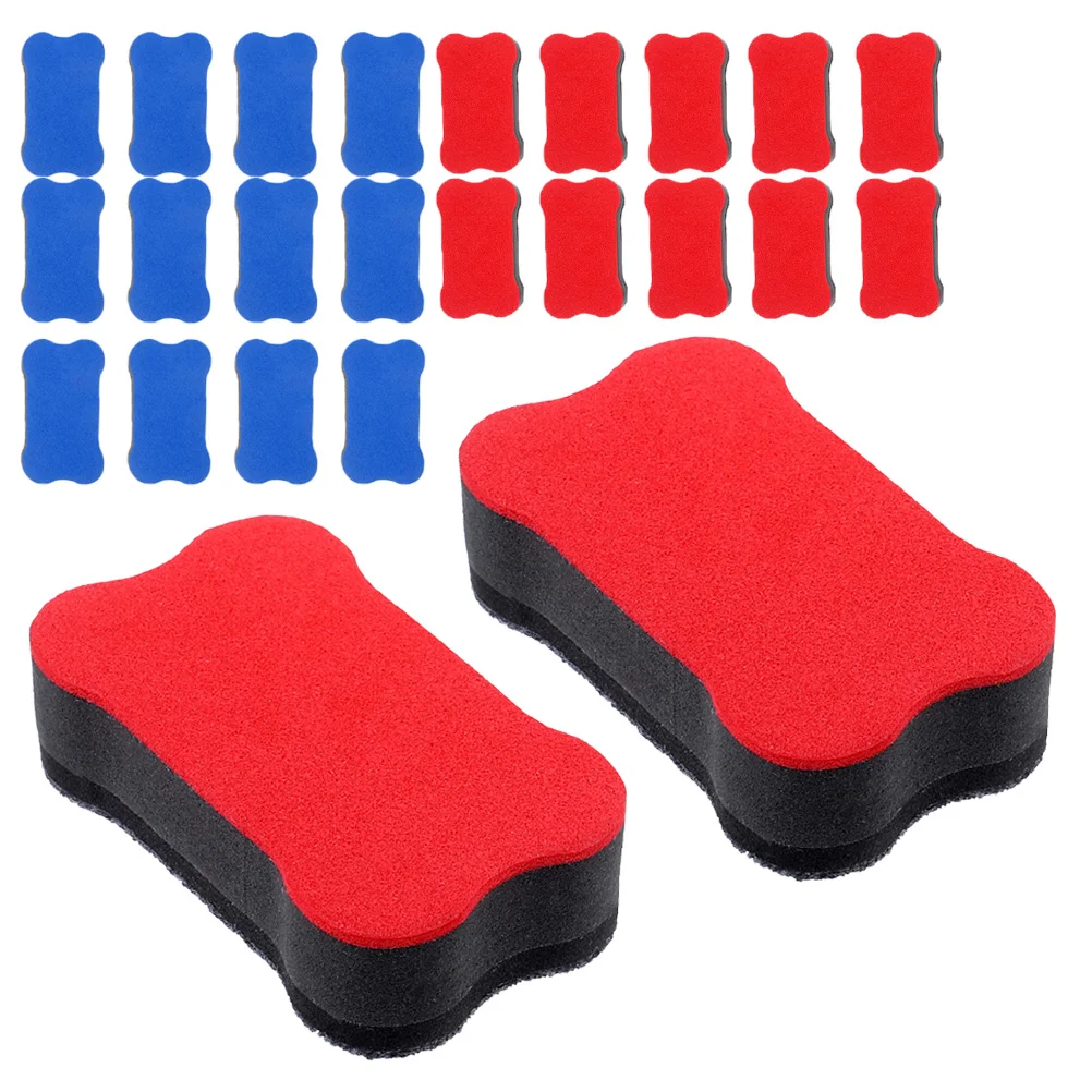 24 قطعة من ممحاة السبورة البيضاء، مادة صغيرة الحجم وخفيفة الوزن للمكتب والفصول الدراسية، ممحاة للمسح الجاف، لوح أبيض محمول