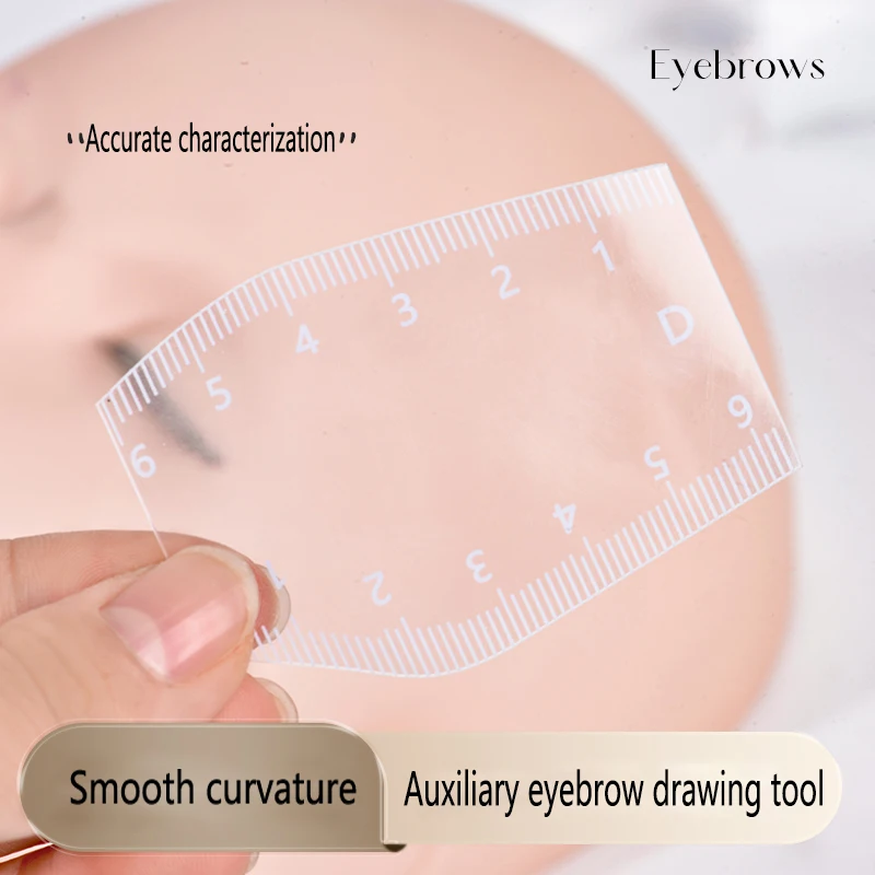 Plantilla de cejas transparente reutilizable para dar forma precisa, kit de herramientas de maquillaje de cejas
