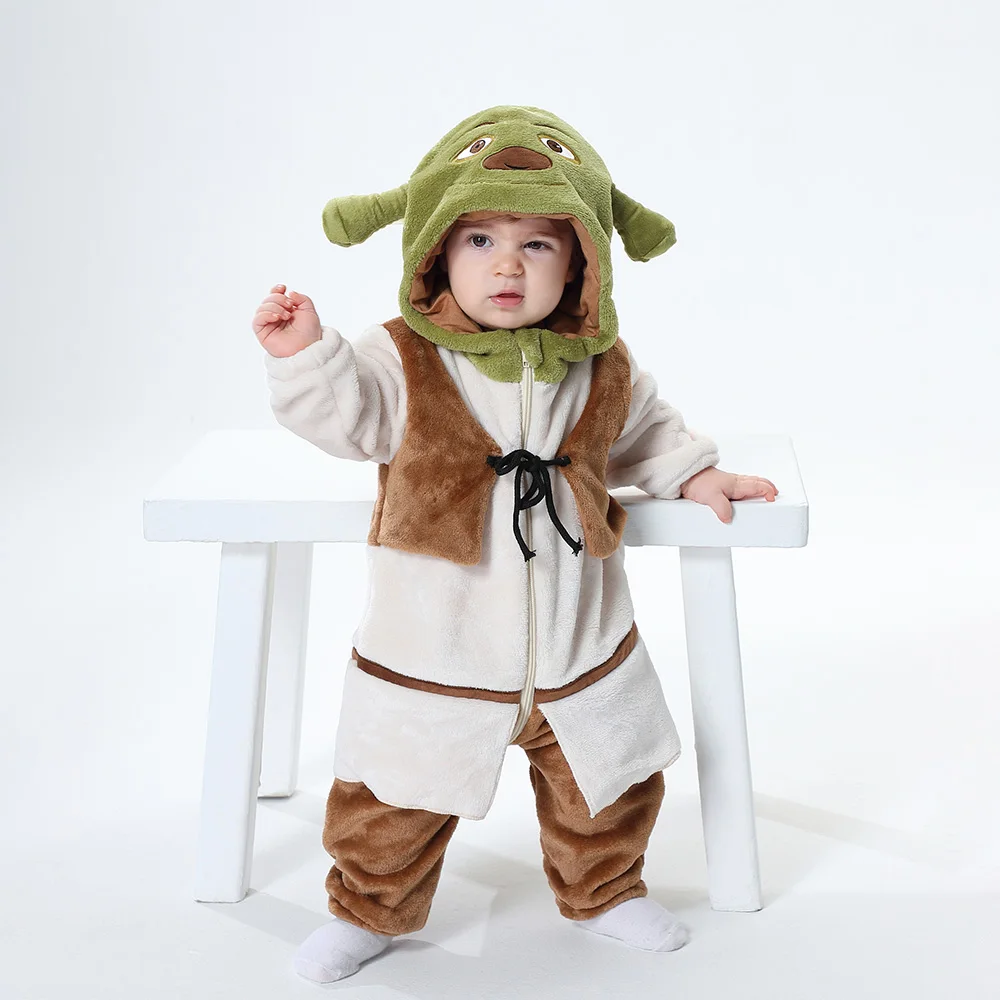 Monster Cosplay Clothes Baby Romper Onesie Infant Boy Girl Jumpsuit Anime Ropa Bebe Winter Warm Outfit Halloween Costume 2023