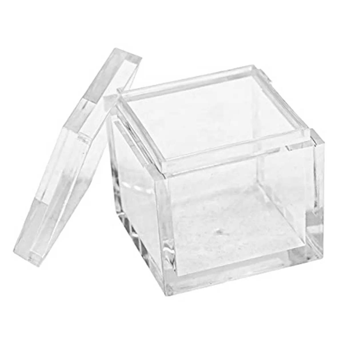 10Pcs Acrylic Box Trays for 0.39Inch 10mm Elements Cubes Clear Case Periodic Table Bracket for Elements Collections