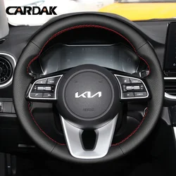 Custom Leather Car Steering Wheel Cover 100% Fit For Kia K5 Optima 2018 2019 Sportage 3 2019 Forte Ceed Cee'd 2017 2018 2019