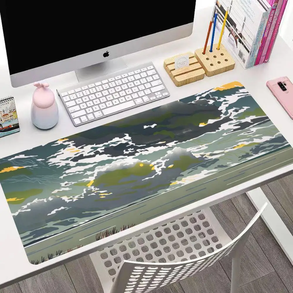 

Coastal Scenery Mouse Pad Desk Mouse Pad Cute HD Desk Pad Extended Gaming Keyboard Mats Large XXL Gamer Mousepad 90x40