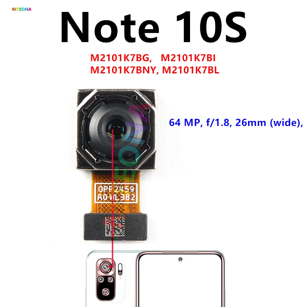 Front Rear Camera For Xiaomi Redmi Note 10 10S 5G Frontal Selfie