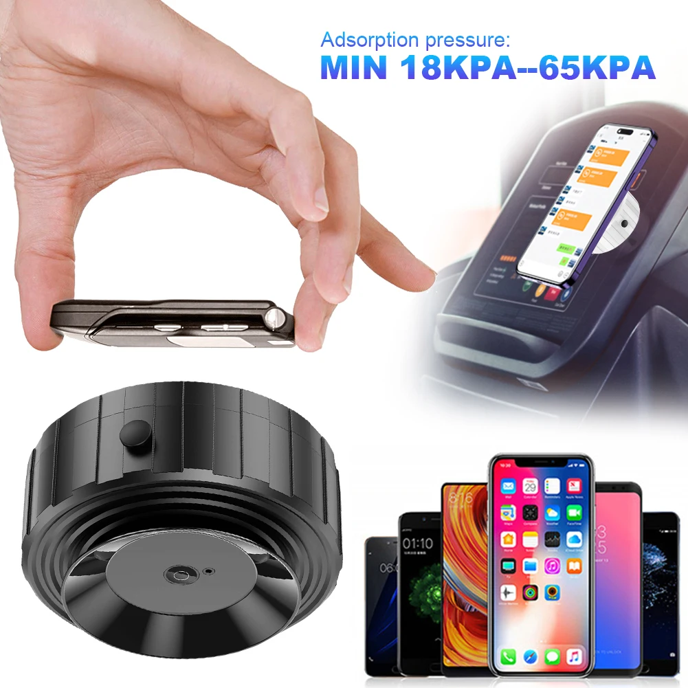 Air Suction Magnetic Car Phone Bracket Strong Suction Double-Sided Adsorption Mount for Car Mirror Gym Bath & All Smooth Surface