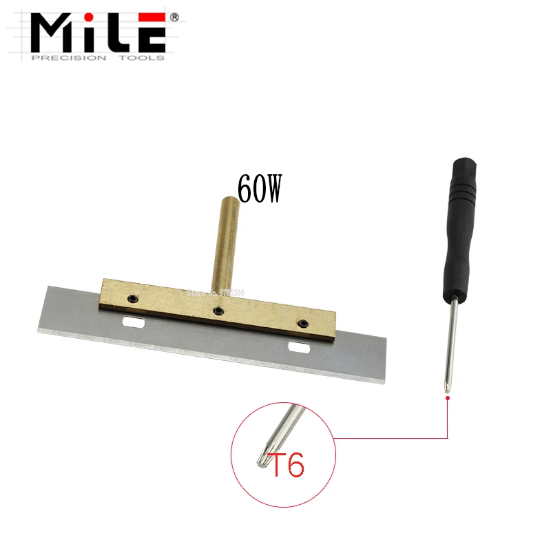 

Инструмент для очистки УФ-клея LOCA, 30/40/60 Вт, 100 мм, T-наконечник с лезвием, паяльник, старый клей, удаление для ЖК-сепаратора