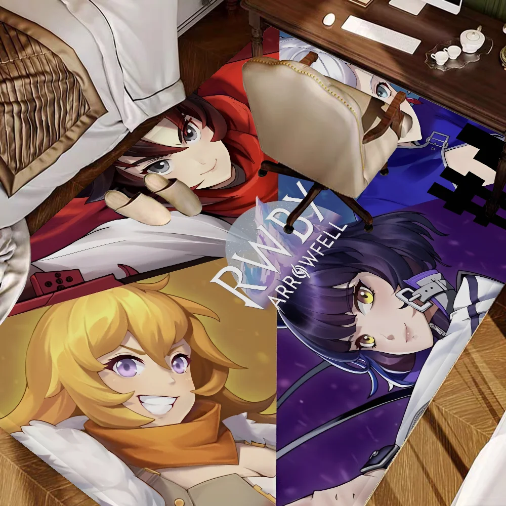 R-RWBY Hallway Carpet Non-Slip Laundry Room Mat Laundry Decor Balcony Child Living Room Bedside Area Rugs