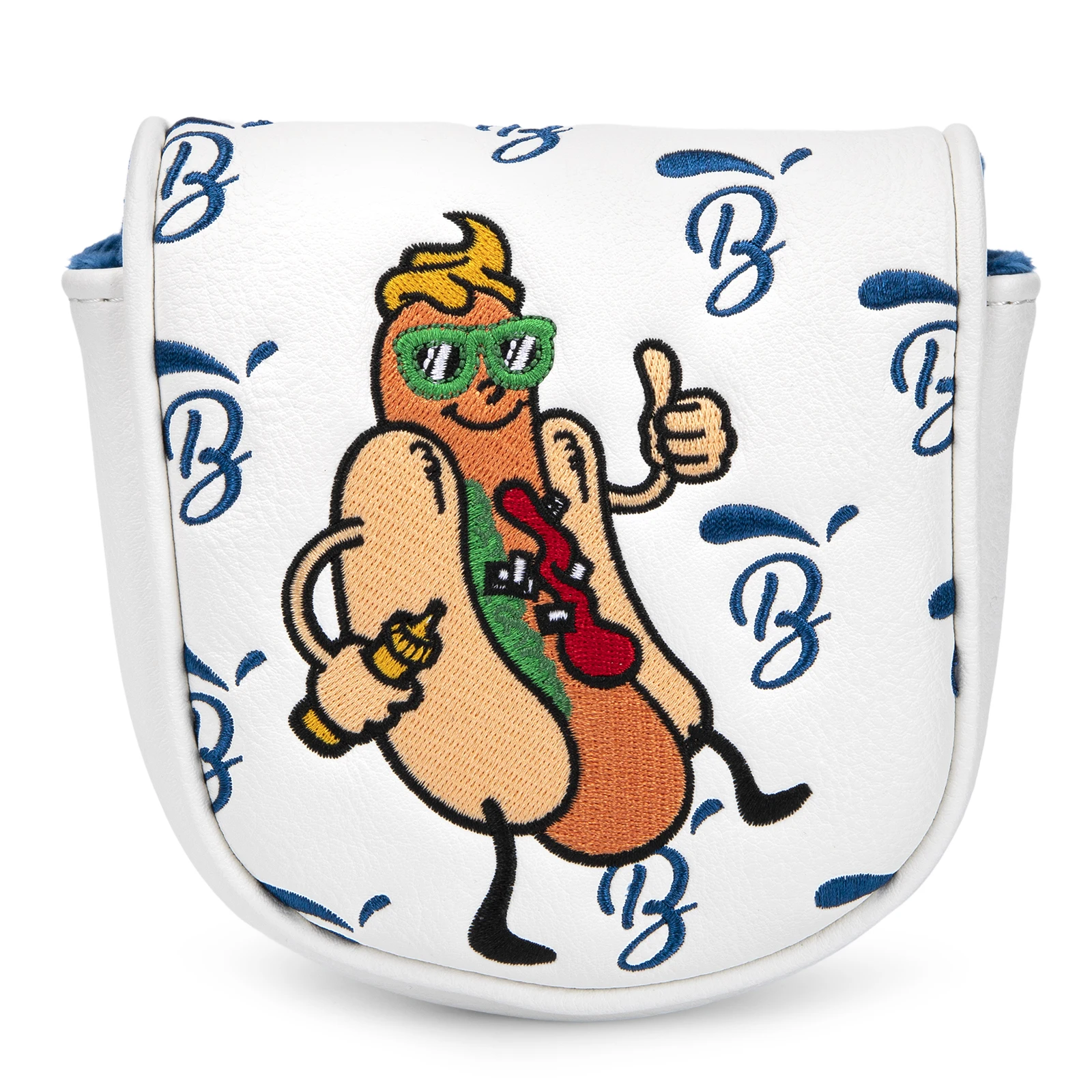 

Golf Putter Covers Mallet Putter Putter Headcover Hot Dog with Magnetic Closure Golf Club Covers Leather DF3Mallet Putter Cover