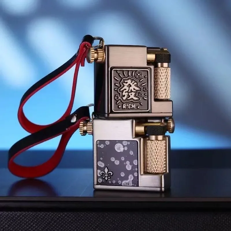 

CHIEF 715 Kroxin Kerosine Lighter Mini Creative Grinding Wheel Sliding Model with Small Square Bricks Smoking Accessories