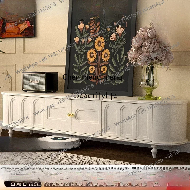 

New Arrivals New styleNN NNFrench American retro style solid wood TV cabinet living room wabi-sabi cream wind medium ancient sty
