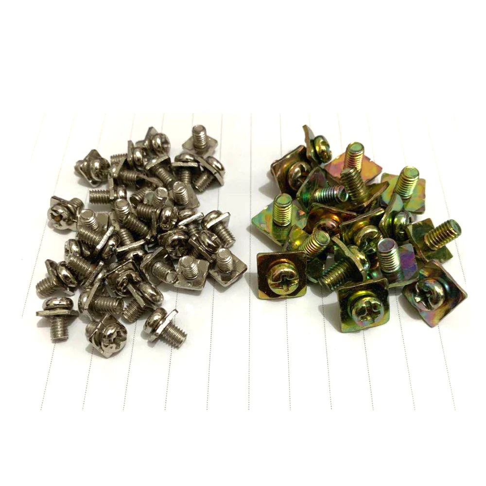 

100pcs/lot M3-M6 washer 6*6-14*14 Terminal block screw sems pan head with square washer Pan head cross two combination screws